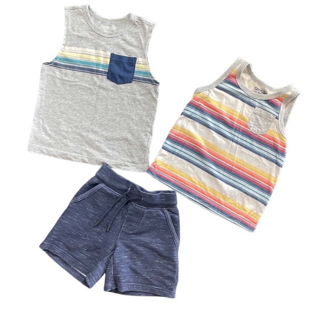 Toddler Boy 3 Piece Outfit Set, 2T/24M, Blue/Gray/Multi, Rumi & Ryder & …